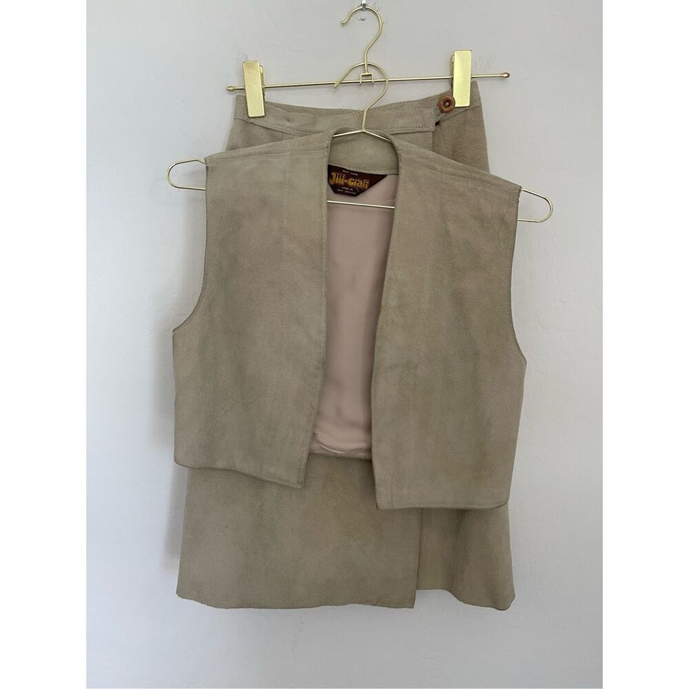 JILL CRAFT Vintage Deer Suede Festival Western Matching Set Size Small